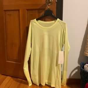 Light green lululemon Swiftly Tech LS Crew